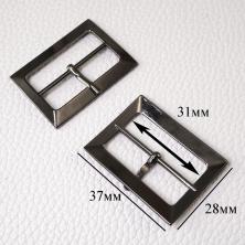 Пряжка металл 38*28/29мм арт.TBY.2621 т.никель