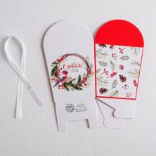 Коробка   8*7,5*6см арт.5036154 "Новогодний венок"