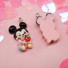 Подвеска акрил "Мышки" 21*25мм арт.ИВ-426 черный/микс