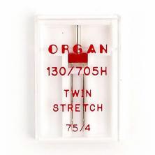 Иглы ORGAN № 75/4,0 двойные стрейч 130/705H (1игла)