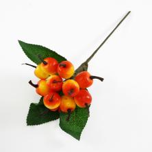 Яблоко на проволоке d- 1,8cм 20см арт.SXG-6 желто-оранжевый