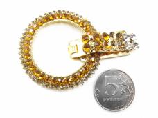 Застежка шубная со стразами арт.ФУ-2339