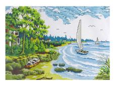 F-8345 "Пейзаж" Набор для вышивания мулине 57*46см
