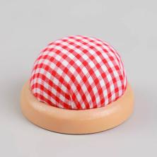 Игольница на деревянной подложке "Круг" 7см арт.1364618