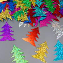Пайетки-голограмма "Елочка" 50*40мм арт.SF-1935 ассорти (50гр)