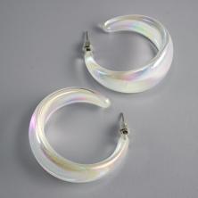 Серьги-кольца d-3,8см арт.ИВ-454 перламутр (акрил)
