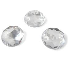 Камни пришивные "Круг" 12мм Crystal