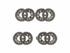 Застежка 115*36мм со стразами арт.JRTB-1151 черный