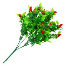 Ветка 35см "Перчик Чили" арт.З-4982 зеленый/красный (5веток)