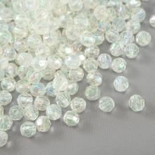 Бусины акрил граненые  6мм арт.7724874 прозрачный перламутр (25гр)