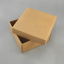 Коробка крафт с крышкой 13*13*6см арт.SF-7113