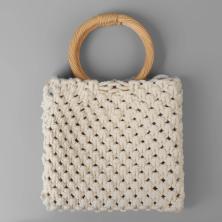 Ручка для сумки дерево 12,5см арт.7344001 бежевый