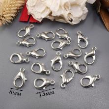 Карабин для бижутерии 14*7мм арт.ФУ-11827 никель