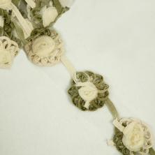 Тесьма на сетке 45мм арт.20869 св.бежевый/т.бежевый