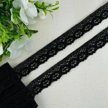 Кружево лен  30мм арт.ФУ-11300 черный