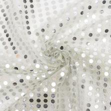 Трикотаж с пайетками 45*50см 100% п/э арт.9490787 серебро