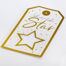 Бирка картон "Звезда" 10,5*19см арт.4474498 (5шт)