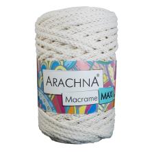 Шнур х/б плетеный 5мм ARACHNA "Macrame Maxi" молочный (250гр/80м)