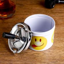 Пепельница бездымная "Смайлики" 11,5*9см арт.2763747 металл