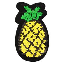 Термоаппликация "Ананас" 100*55мм арт.J022 зеленый/желтый/белый