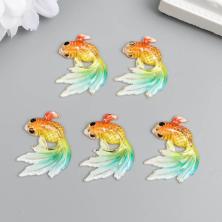 "Рыбка" 25*30мм арт.6300843 зеленый/желтый