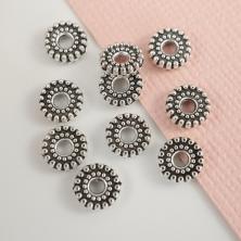 Бусины металл  6*1,5мм арт.FR2015-S серебро