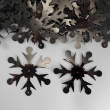 Пайетки-цветные "Снежинка" 50мм арт.CQN-1782 черный