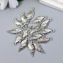 Подвеска "Ракушка" 8*24мм арт.7006381 серебро