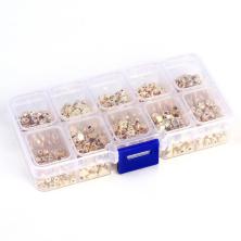 Набор бусин акрил 12,5*6,5см арт.9472571 (500шт) ассорти