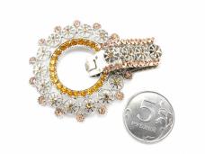 Застежка шубная со стразами арт.ФУ-2323