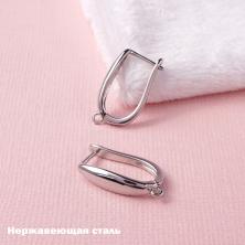 Швензы для сережек с английской застежкой из нержавеющей стали 19мм арт.ИВ-540 никель