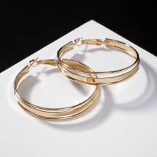 Серьги-кольца d-3,5см "Карма" арт.5427124 золото