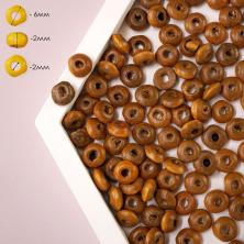 Бусины дерево  6мм отв-е-3мм арт.MG-B 476 2-бежевый