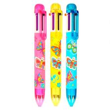 Ручка шариковая автоматическая с рисунком 6 цветов арт.1302047