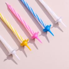 Свеча для торта с подставками (24св.+12подст.) 5см арт.1670209 микс