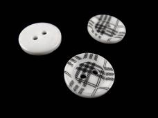 Пуговицы арт.7230 16мм 26L белый/черный