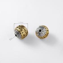 Бусины металл 11,5мм арт.ИВ-505 никель/золото №5