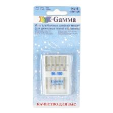Иглы Gamma джинс №90;100 арт.NJ-5 ассорти (5игл)