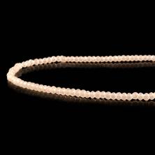 Бусины граненые на леске "Рондель" 2*1,5мм 31см арт.ФУ-10506 персиковый матовый (190бусин)