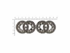 Застежка 115*36мм со стразами арт.JRTB-1151 черный