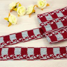 Кружево гипюр  55мм арт.MA-45-1111 20/7-голубой/красный