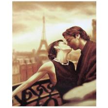 "Поцелуй в Париже" 40*50см арт.65044 Картина стразами