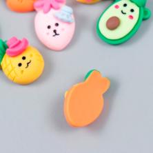 Набор кабошонов фигурок "Фруктики и овощи" арт.7985152 ассорти (10шт)