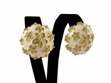 Серьги арт.WR-2914 золото/бежевый