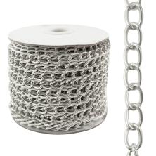 Цепь 12*8*1,5мм*1м арт.С-13 серебро