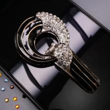 Застежка шубная со стразами арт.258