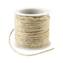 Шнур джутовый крученый  2,0мм 2-ниточный арт.TBY.JX натуральный (10м)