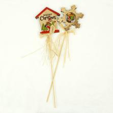 Новогодний декор 26*7см на штекере арт.ФУ-11521 ассорти