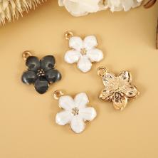 Подвеска "Незабудка" 15*17мм арт.ИВ-98 ассорти/золото