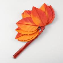 Листочек на проволоке 2,3*3,5см бумага арт.PFL-02 (12шт)